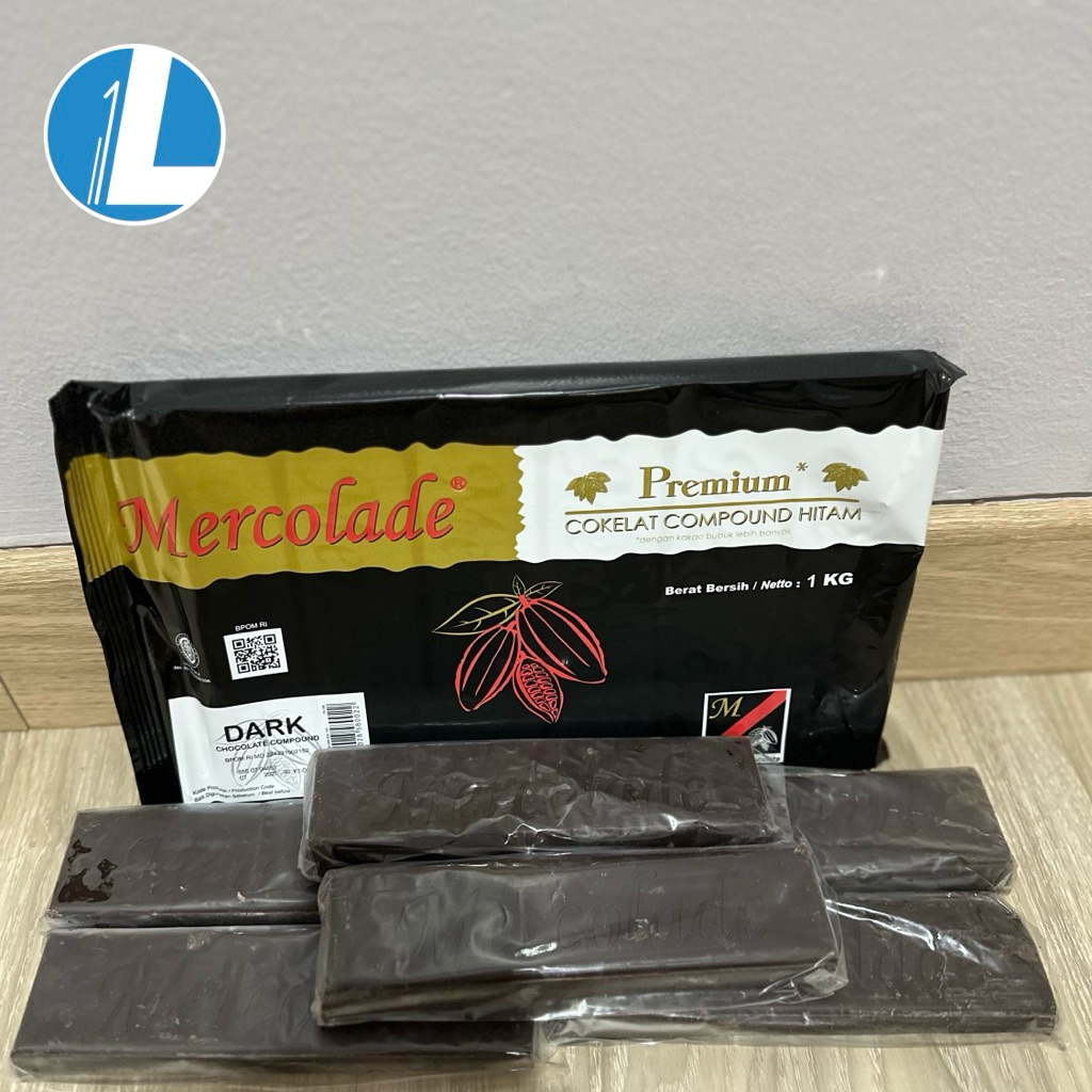 COKLAT BLOK MERCOLADE DARK PREMIUM 150Gr / COKLAT COMPOUND HITAM MERCOLADE 150Gr