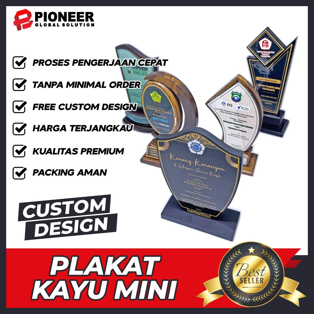 PLAKAT KAYU UKURAN MINI + BOX BATIK