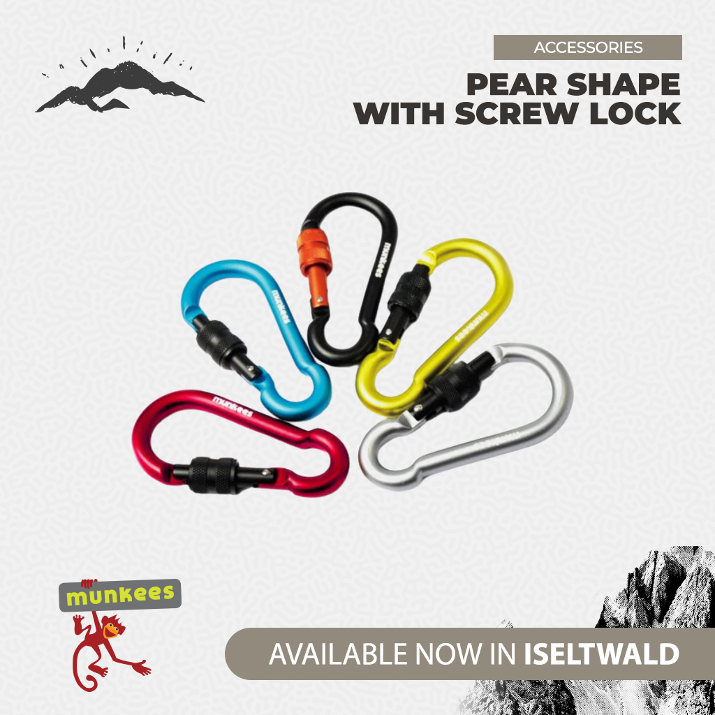 Munkees Carabiner 3249 Pear Shape With Screw Lock 8cm
