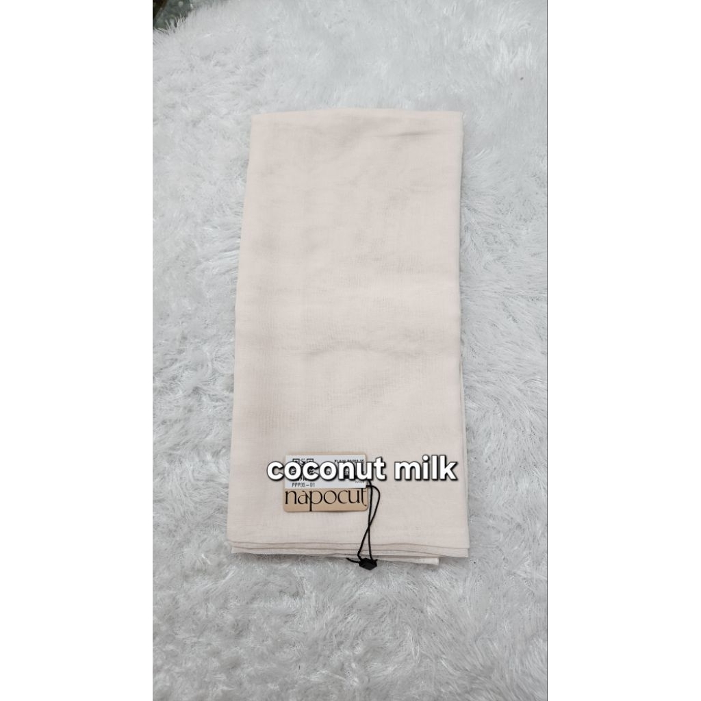 Jilbab Napocut seri 35 plain paris cantik mewah