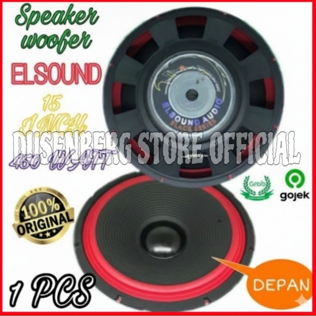 Speaker Woofer ELSOUND 15 Inch RED SERIES 450 Watt Original