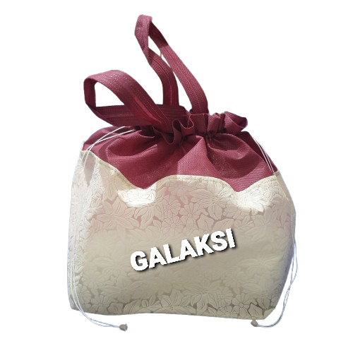 [LUSIN /12 PCS] [ EMBOS ] TAS SPUNBOND EMBOS SERUT EKSKLUSIF 22 CM