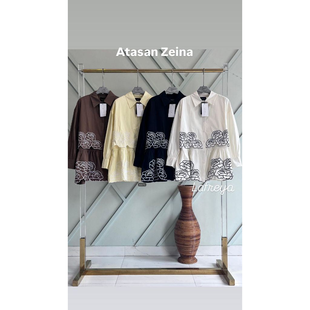 Cleome Lafreya Atasan Zeina Tunik Frank Fashion Muslim Wanita Import LFY