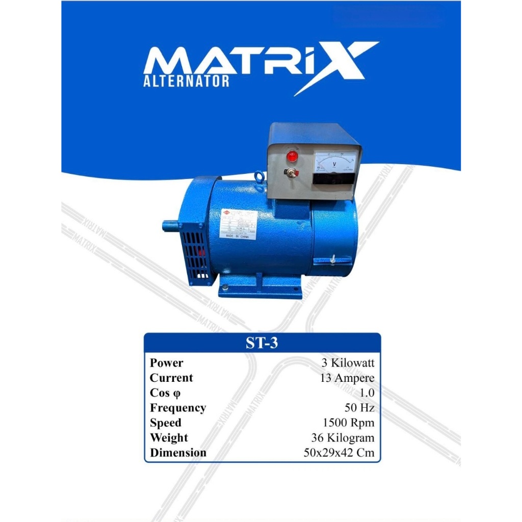 Dinamo Alternator Matrix 1 Fasa ST-3 3KW
