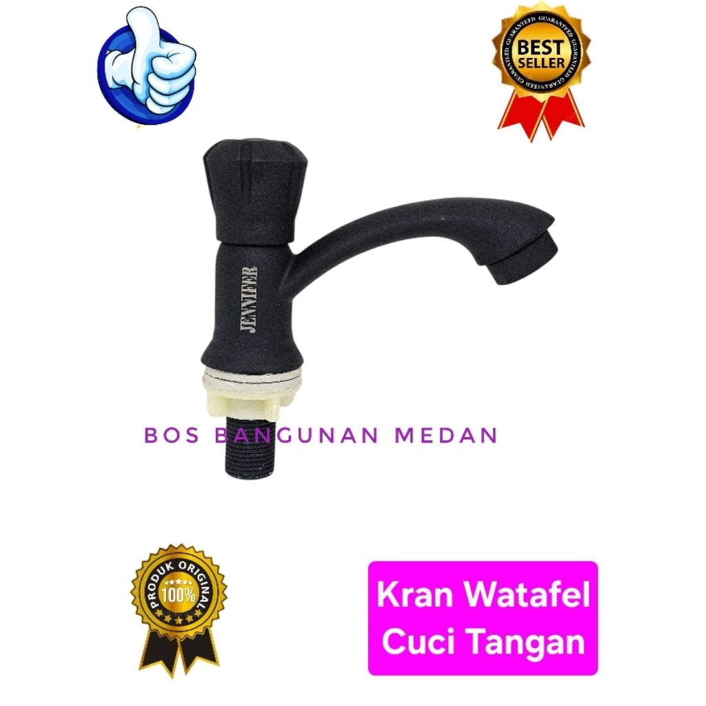 Kran Wastafel Cuci Tangan / Kran westafel Cuci Tangan Bulat Hitam JENNIFER