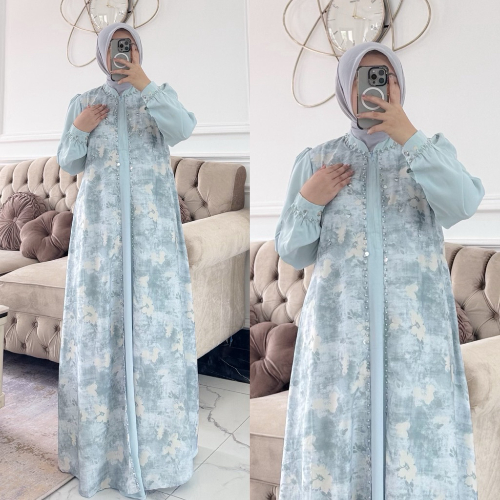 NNfashion ~ AURORA Dress Gamis Wanita  DEWASA Dress Gamis Ied Lebaran Wanita Muslimah Syari Dewasa R