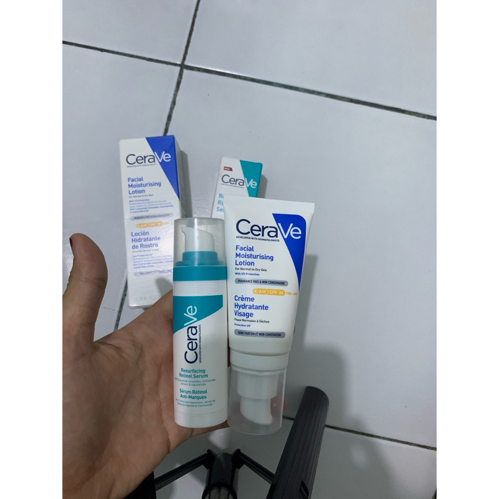 Preloved CeraVe Moisturizer AM & Retinol Serum