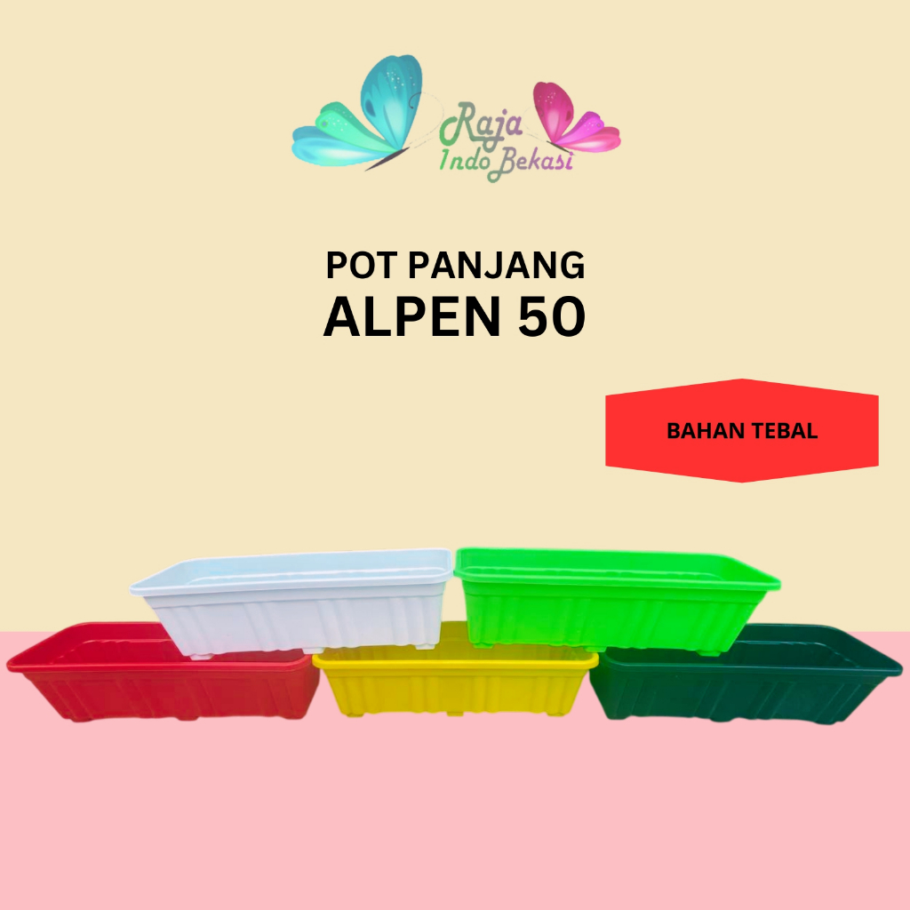 TERLARIS SEGI PANJANG ALPEN 50 pot bunga kotak segi panjang murah bagus Pot Panjang 50