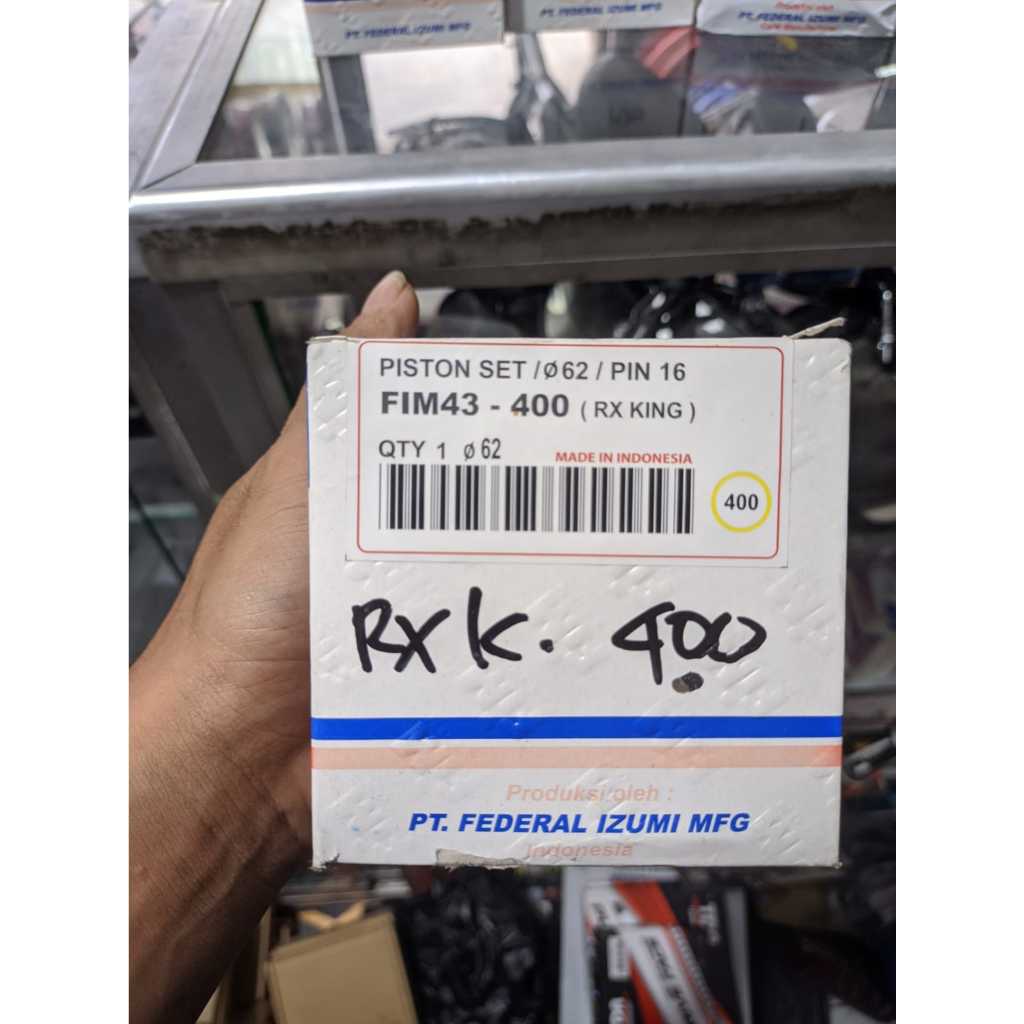 PISTON FIM RACING OS 400 RX KING RXKING ORIGINAL SET RING PISTON CLIP