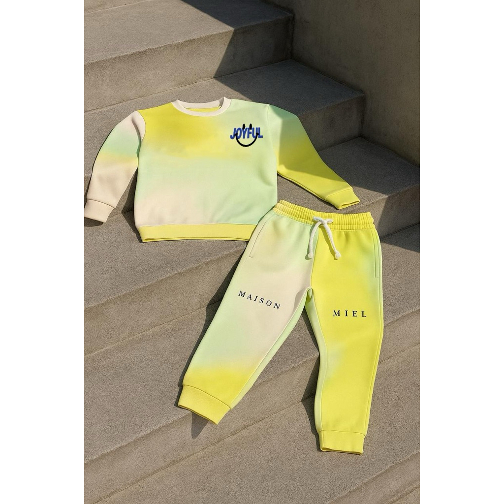 Setelan Anak Tie Dye Pastel – Maison Miel Tie Dye Set | Baju Anak Lengan Panjang Kasual Premium