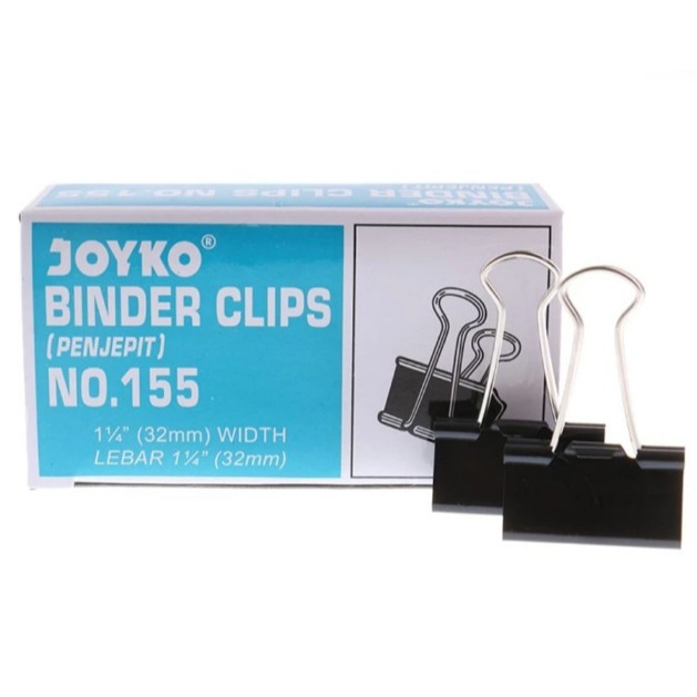 Binder Clip No 155 Merk Joyko / Binder Klip BC-155 Joyko / Klip Penjepit Kertas / Klip Kertas