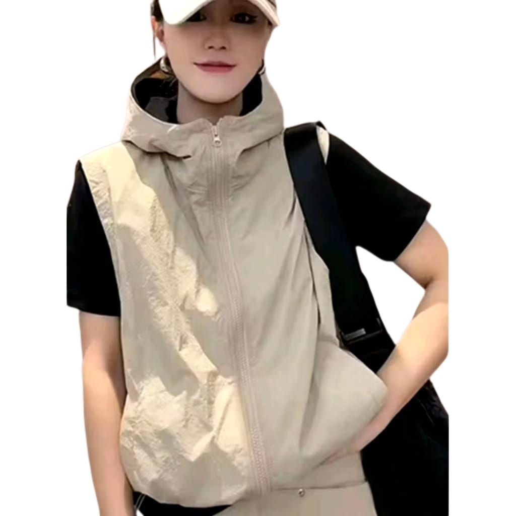 jaket rompi Hoodie wanita/jaket rompi vest wanita/jaket rompi olahraga/jaket rompi lucu wanita