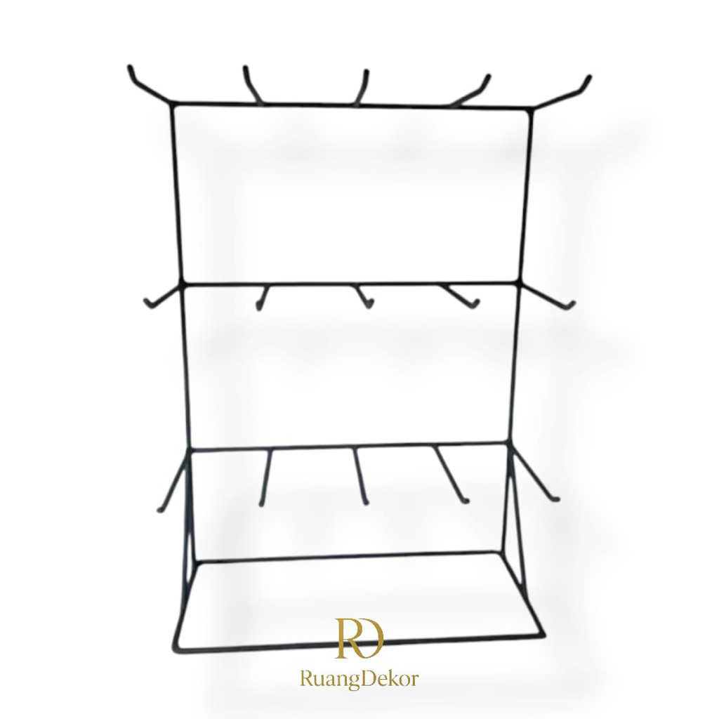 Rak Display Aksesoris Rak Serbaguna Gantungan Kunci Rak Besi Serbaguna