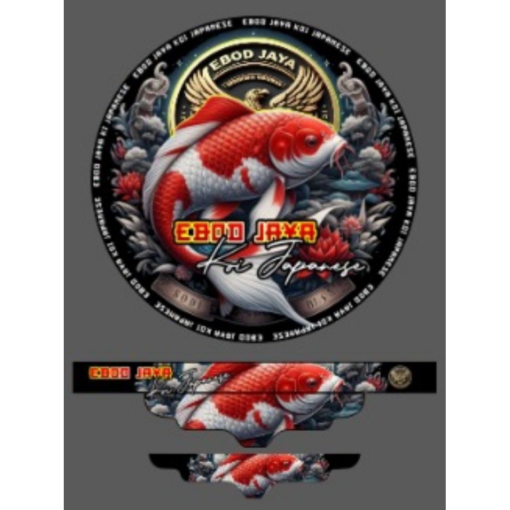 STICKER DECAL SANGKAR MURAI EBOD JAYA NO2 MOTIP IKAN KOI