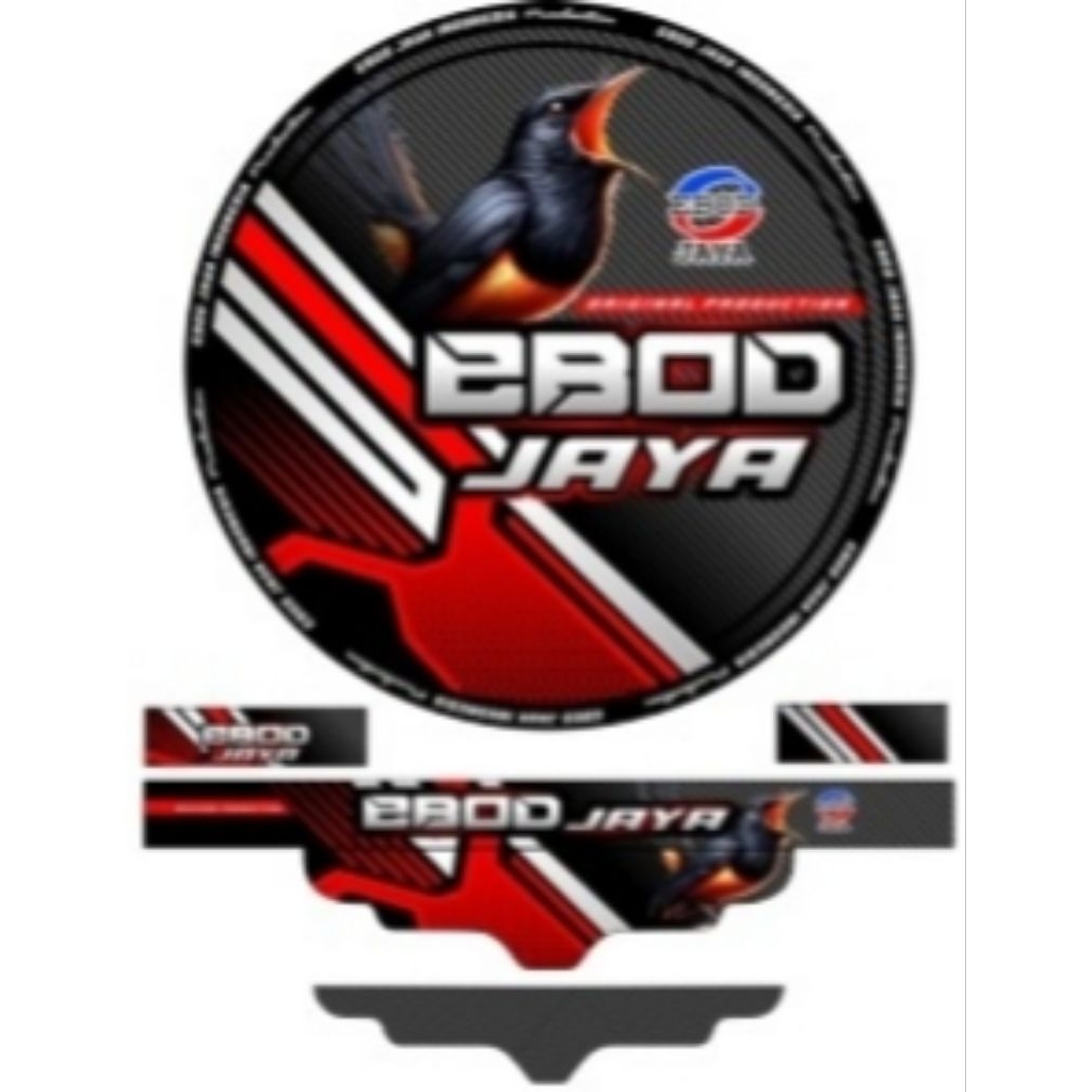 STICKER DECAL SANGKAR MURAI EBOD JAYA NO2 MOTIP GRAFIS MURAI