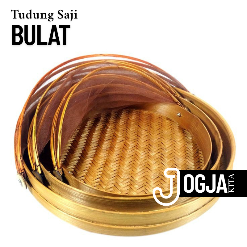 TUDUNG SAJI BAMBU BULAT SET ( ISI 3) ANYAMAN BAMBU TUDUNG SAJI
