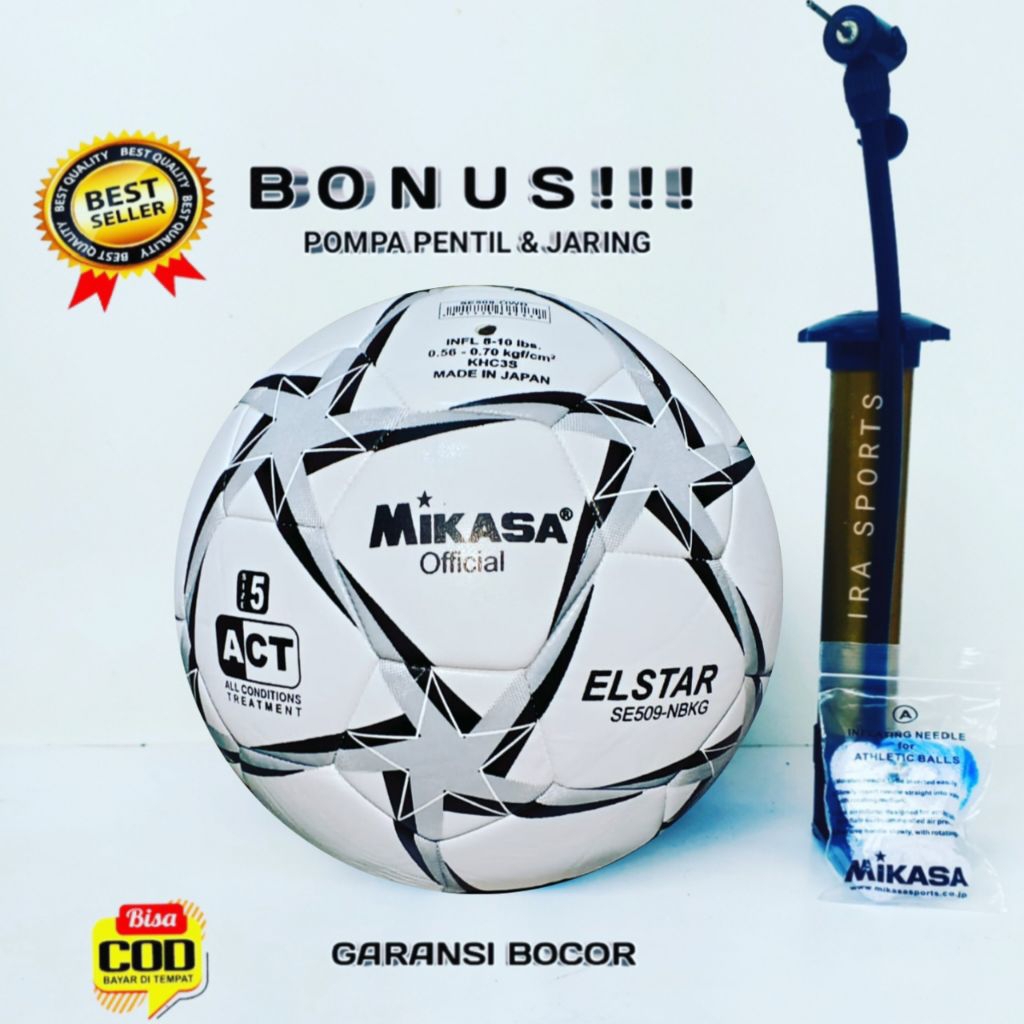 Mikasa Bola Sepak Mikasa Elstar Bola Sepak Kaki Size 5