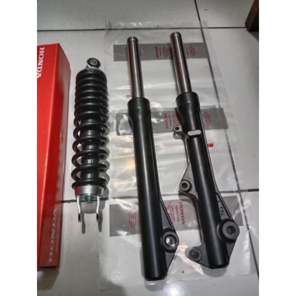 AS shock + tabung beat fi dan shock belakang Honda beat fi Scoopy fi Vario 110 fi shock sepaket