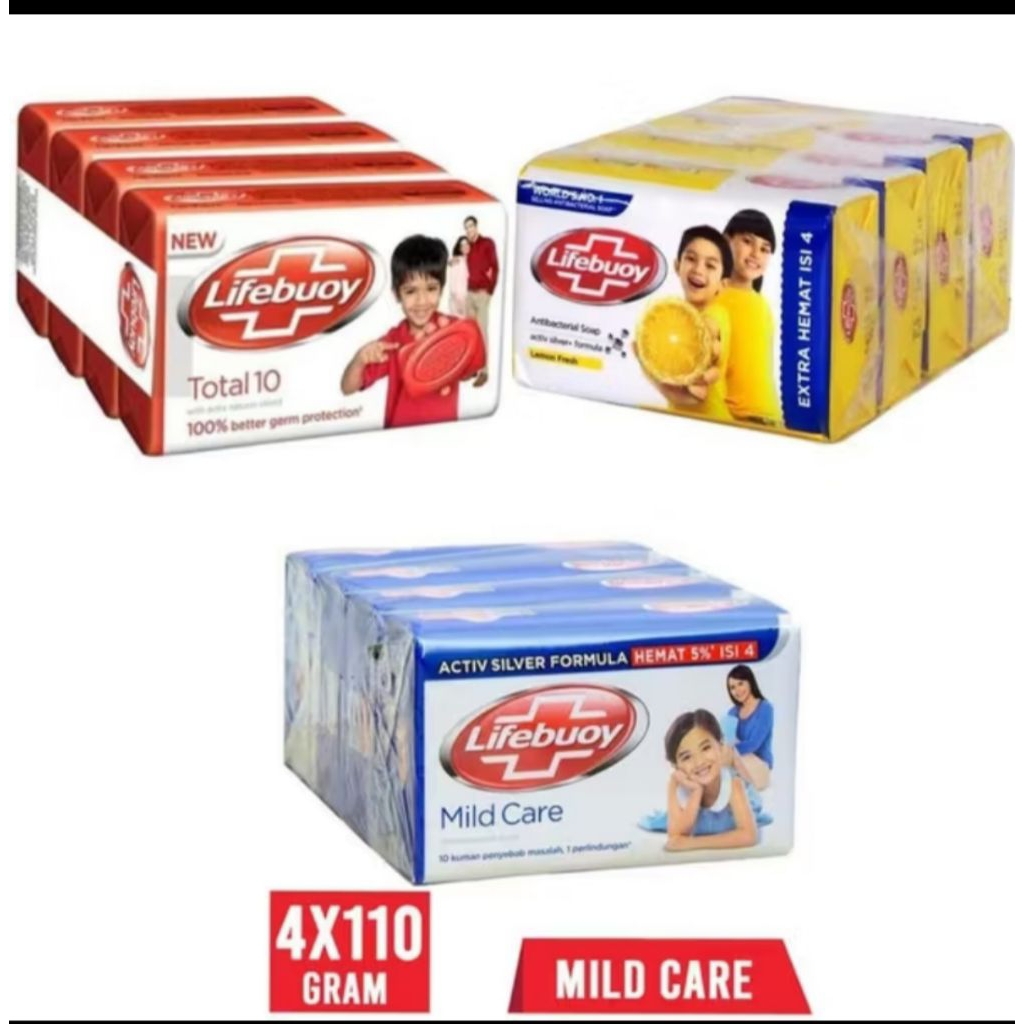 -AP- Lifeboy sabun batang 100g isi 4 pcs promo