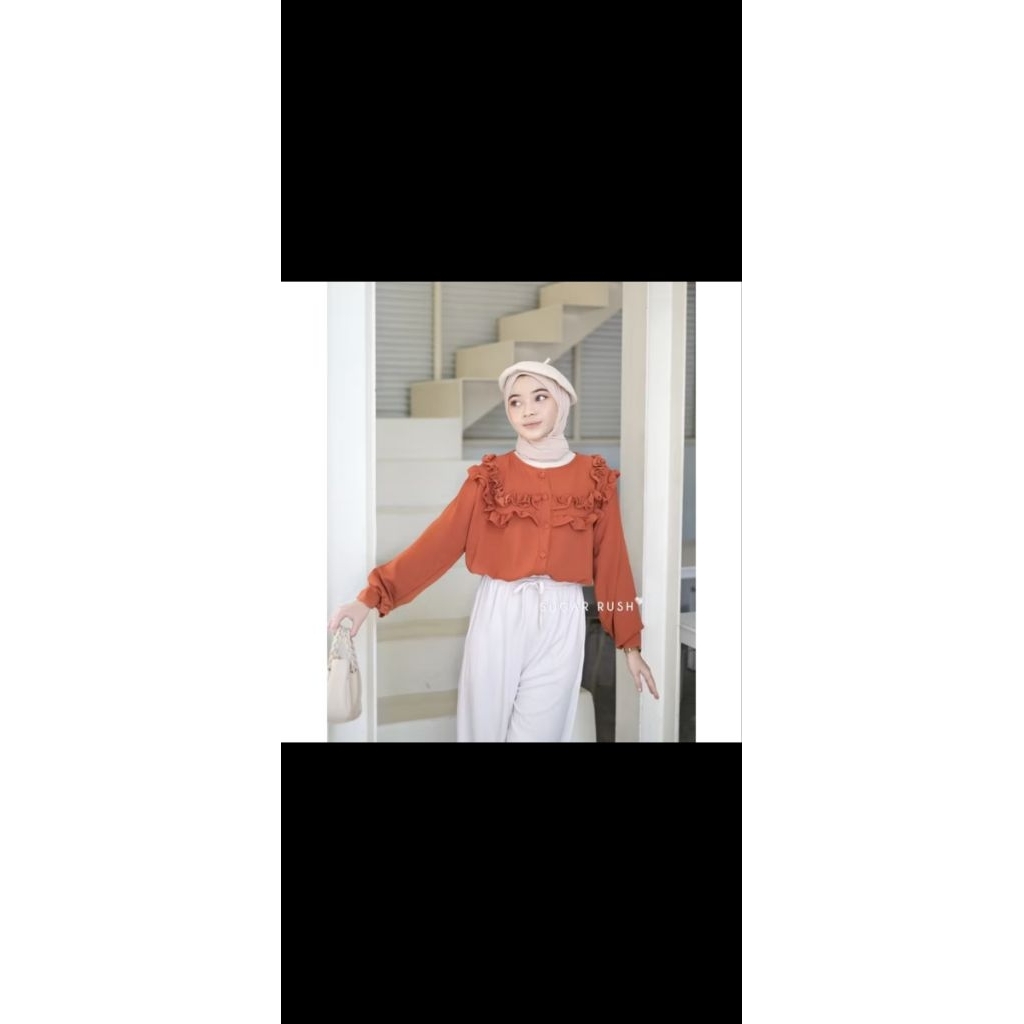 PRELOVED BLOUSE CRINCLE / CILA BLOUSE / BLOUSE WANITA / BLOUSE KOREAN STYLE