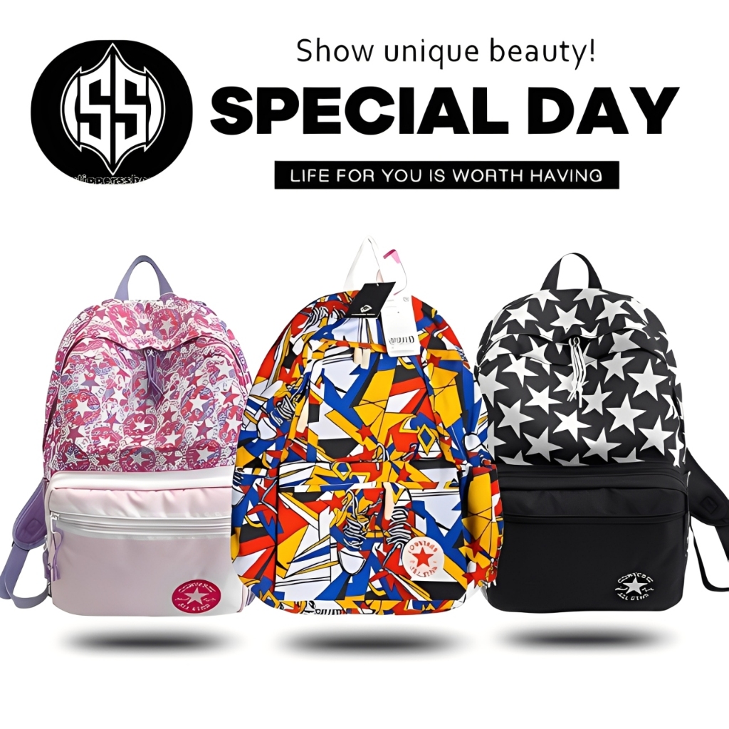 [PROMO TERBATAS] 100% ORIGINAL TAS CONVERSE ALL STAR MOTIF COSMIC MULTICOLOUR TAS CONVERSE BLACK WHI