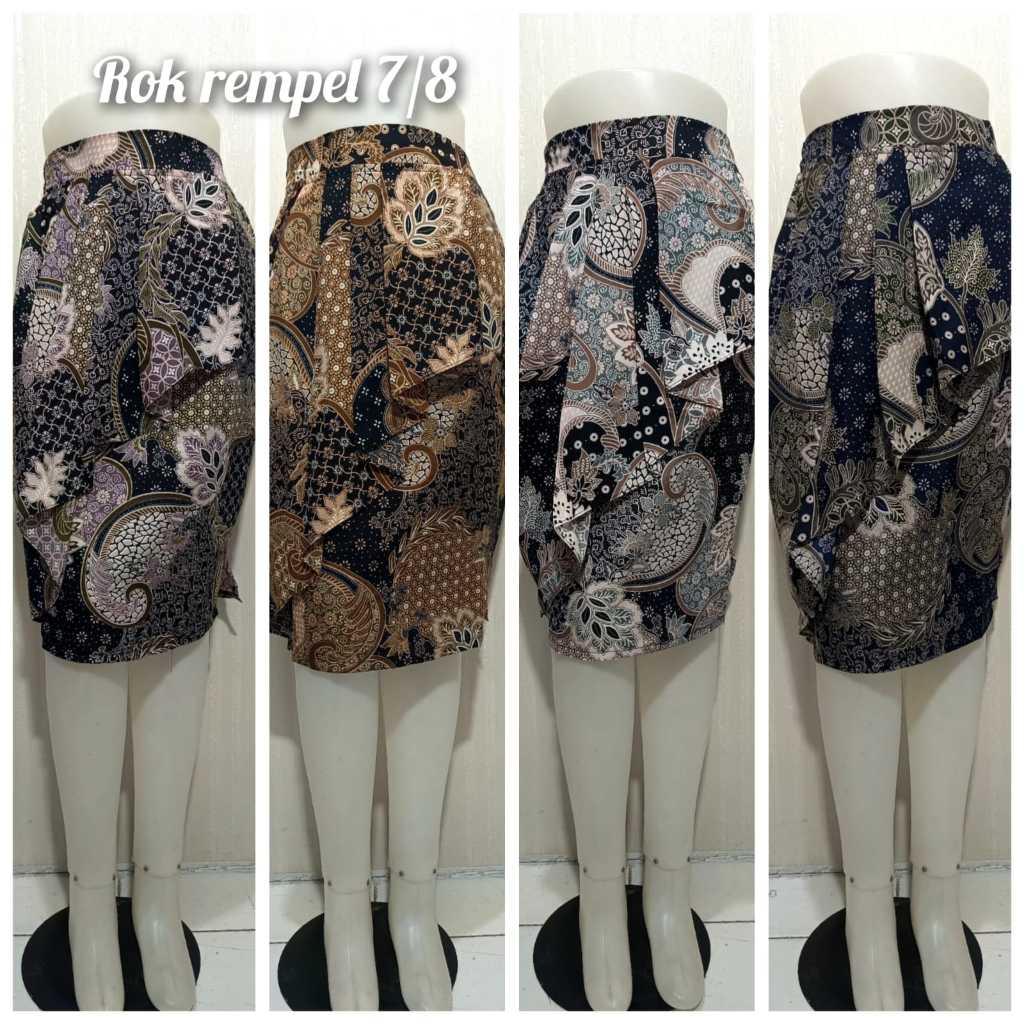 ROK SPAN REMPEL 7/8 BATIK WANITA/BAWAHAN KEBAYA /REMPEL MODERN ~REALPICT