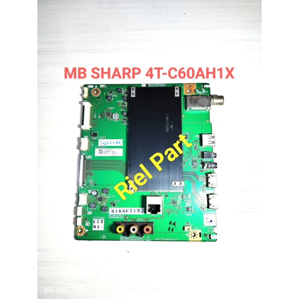 MB - MAINBOARD - MOBO - MODULE - MOTHERBOARD - MESIN TV LED SMART SHARP 4T-C60AH1X - 4T C60AH1X - 60
