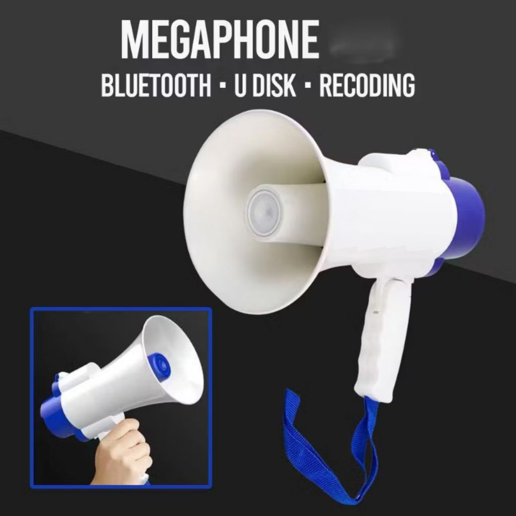Toa Megaphone Nirkabel Bluetooth U Disk Recording 5W Speaker Rekam Portabel Baterai 1200mAh Pengeras