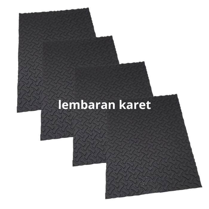 Outsole sol lembaran karet mentah sandal sepatu motif hitam 4 mm