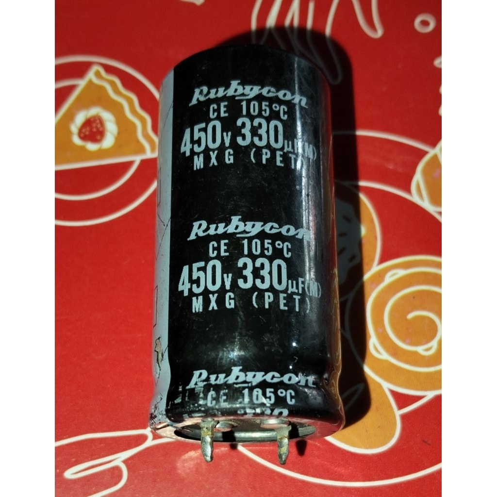 ELCO 450V 330UF T 5CM D 2.5CM BEKAS