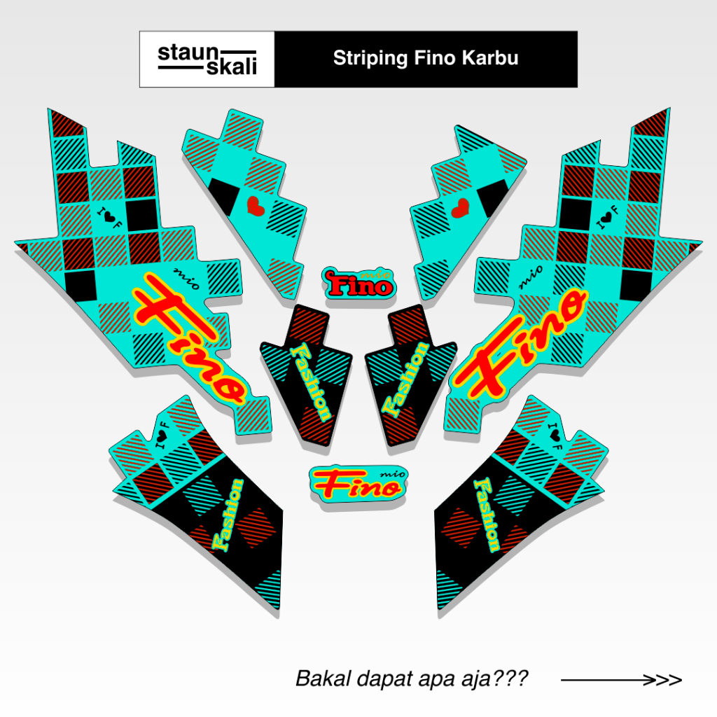 Striping Fino Karbu Variasi (25) Full Body Original