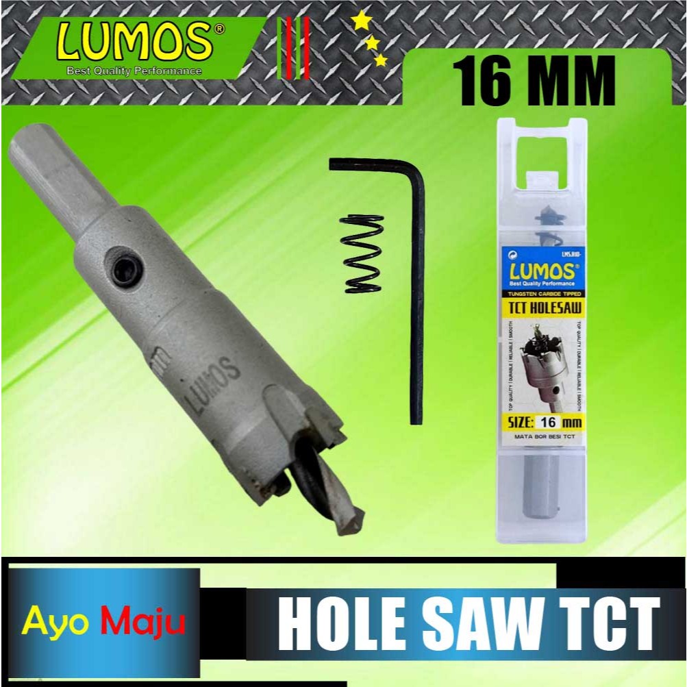 Hole Saw TCT LUMOS 16mm / HoleSaw Besi 16mm / Mata Bor Besi 16 mm TCT