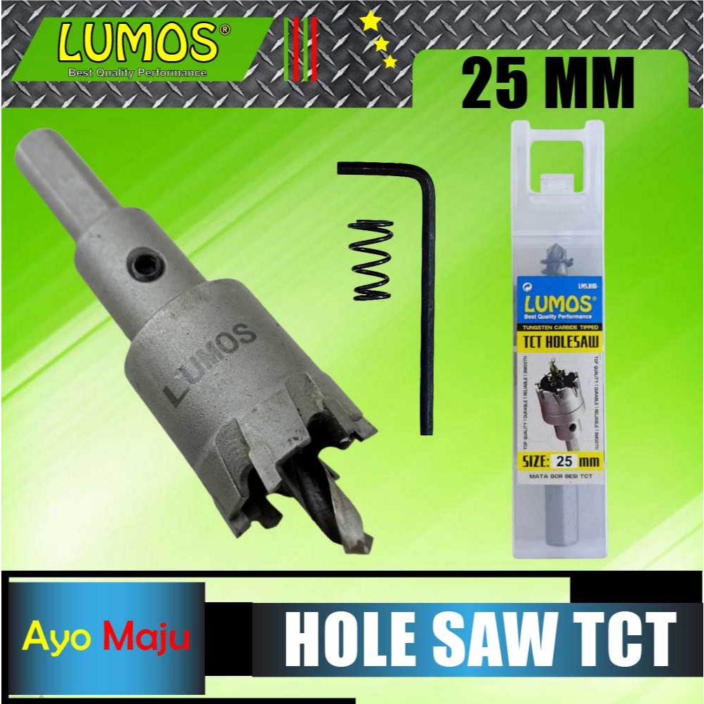 Hole Saw TCT LUMOS 25mm / HoleSaw Besi 25mm / Mata Bor Besi 25 mm TCT