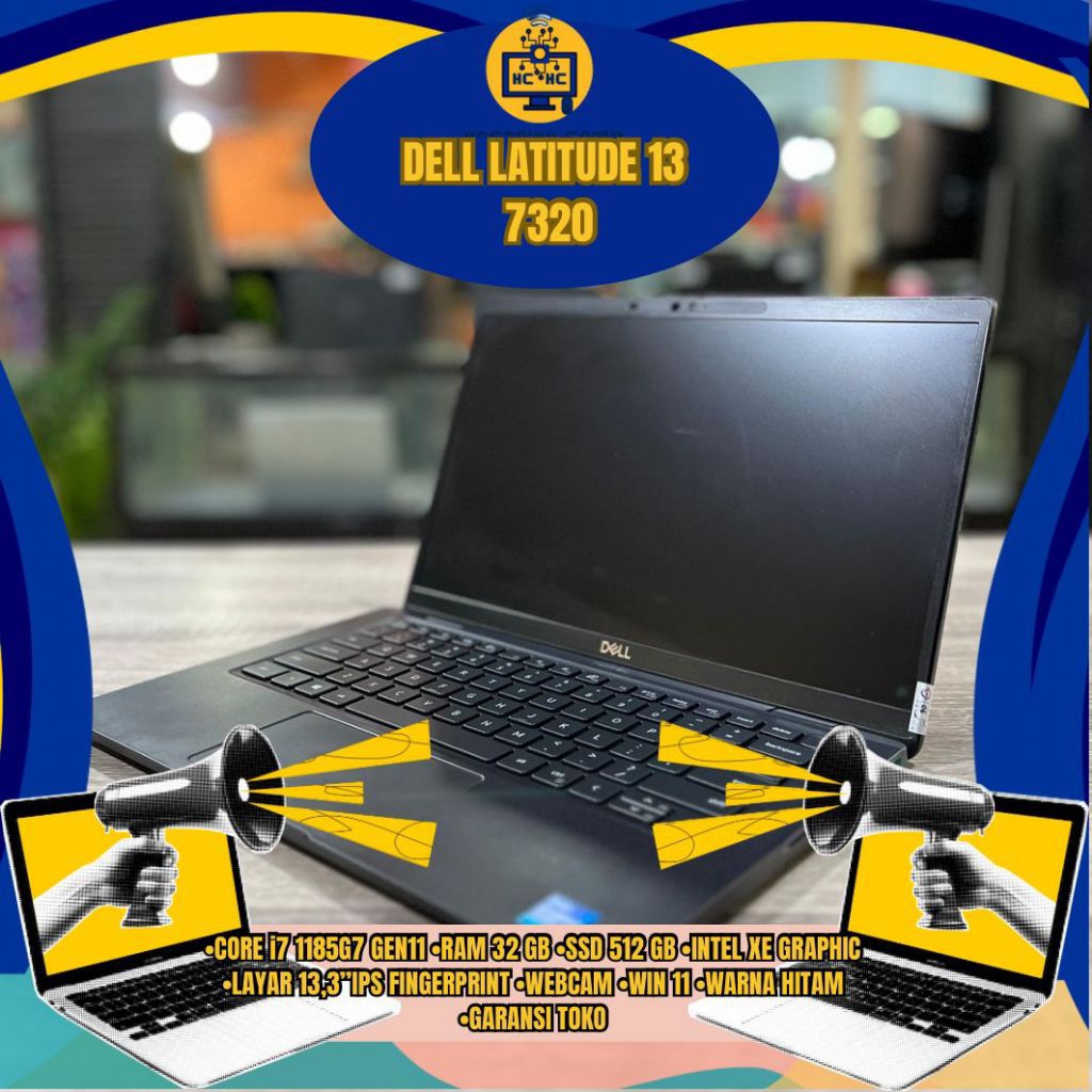 LAPTOP DELL 7320 CORE I7 GEN11 16GB 256GB MULUS BERGARANSI