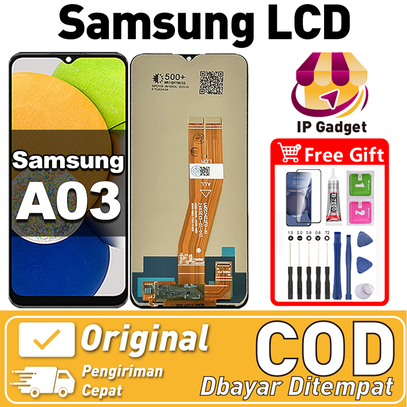 ORI FOR LCD SAMSUNG A03 Fullset Original LCD HP SAMSUNG A03 Asli Touchscreen Layar Sentuh HP COD
