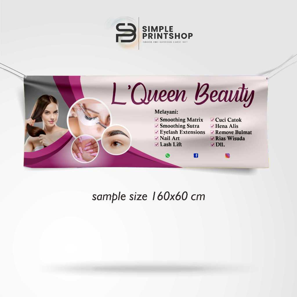 Spanduk Banner Salon Beauty Free Custom Design