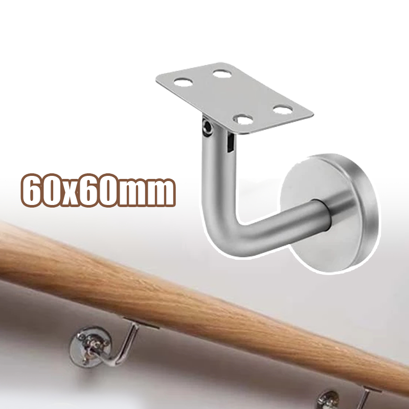 60mm Fleksibel Stair Handrail Bracket Stainless Steel Penyangga Pegangan Tangga Tembok Penyangga Rai