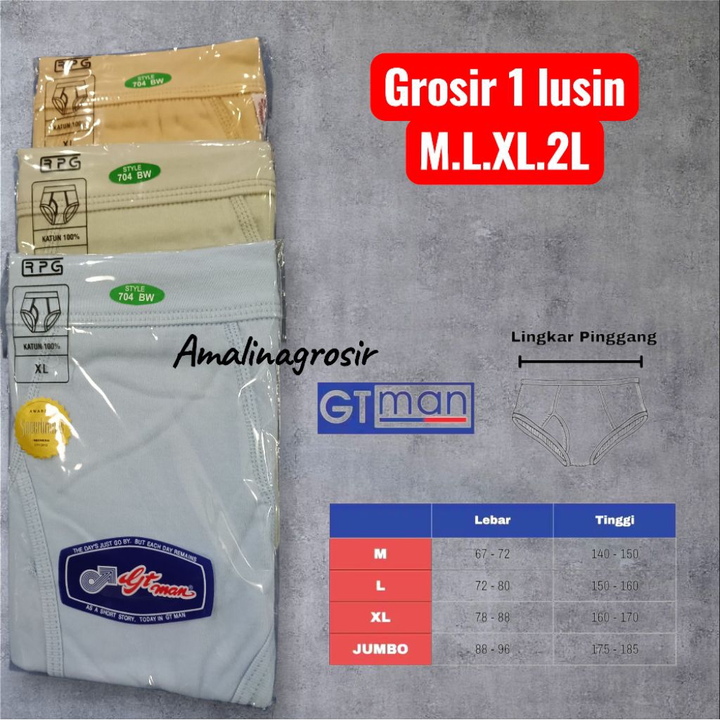 CD GT-man 704 1lusin M.L.XL dan jumbo