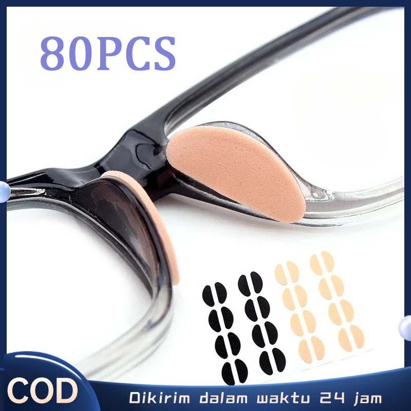 80Pcs Nosepad Kacamata Spon Bantalan Kacamata Hidung Busa Kacamata Bantalan Hidung Kacamata Empuk