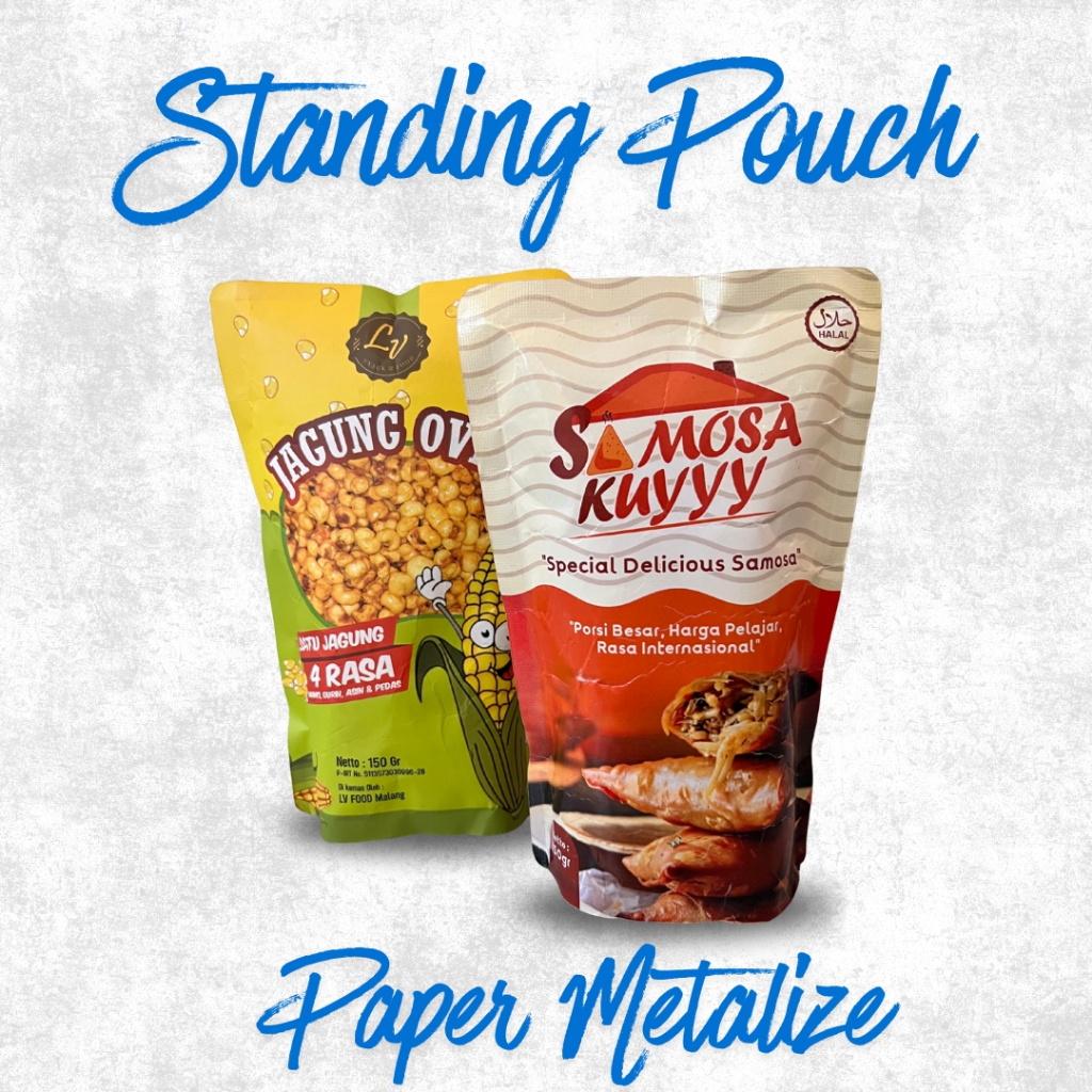 STANDING POUCH PAPERMETALIZE, FOIL CUSTOM DESAIN
