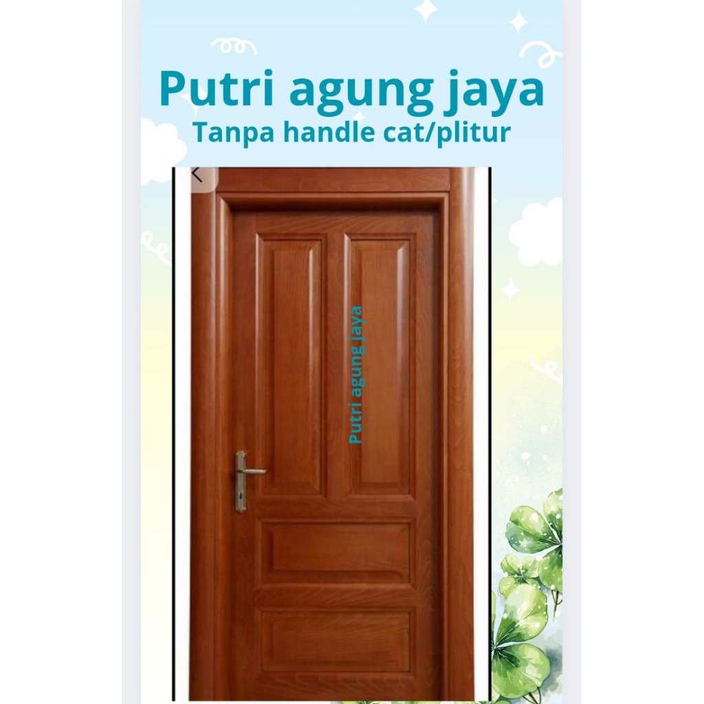 kusen+pintu kayu kamper dan meranti bisa custom fast respon