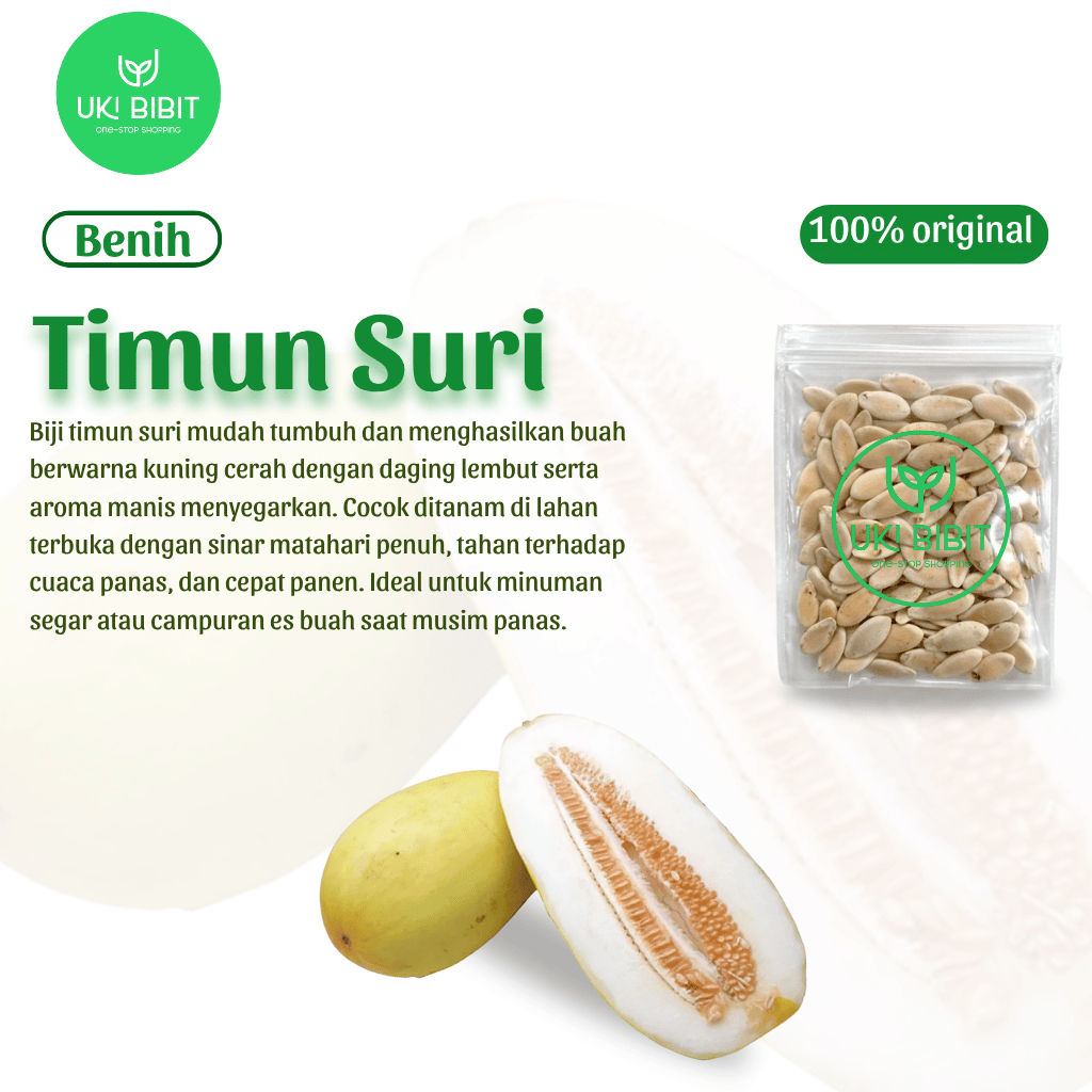 ( 5 Butir ) Benih Biji Timun Suri | Bonteng | Timun Mas | Mentimun Suri