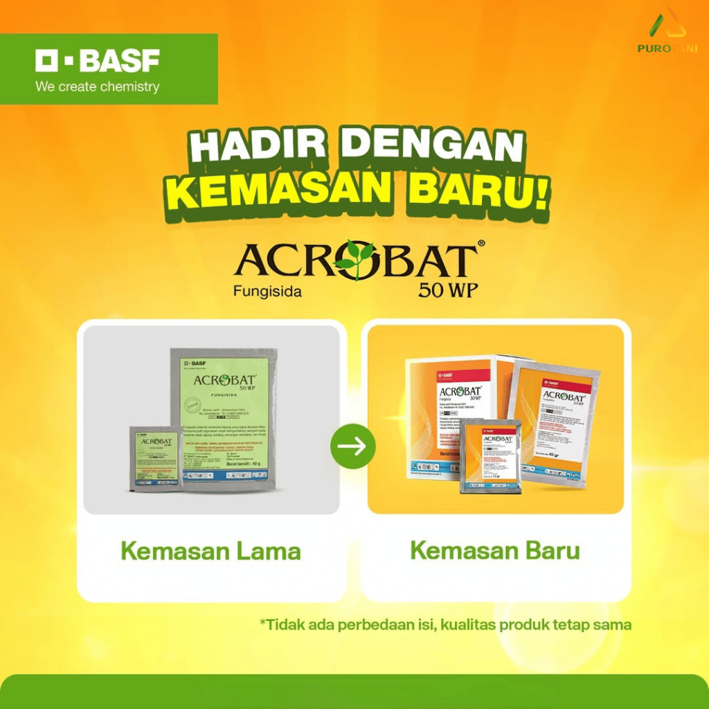 Fungisida ACROBAT 50WP 40 Gram Bahan Aktif Dimetomorf Basf