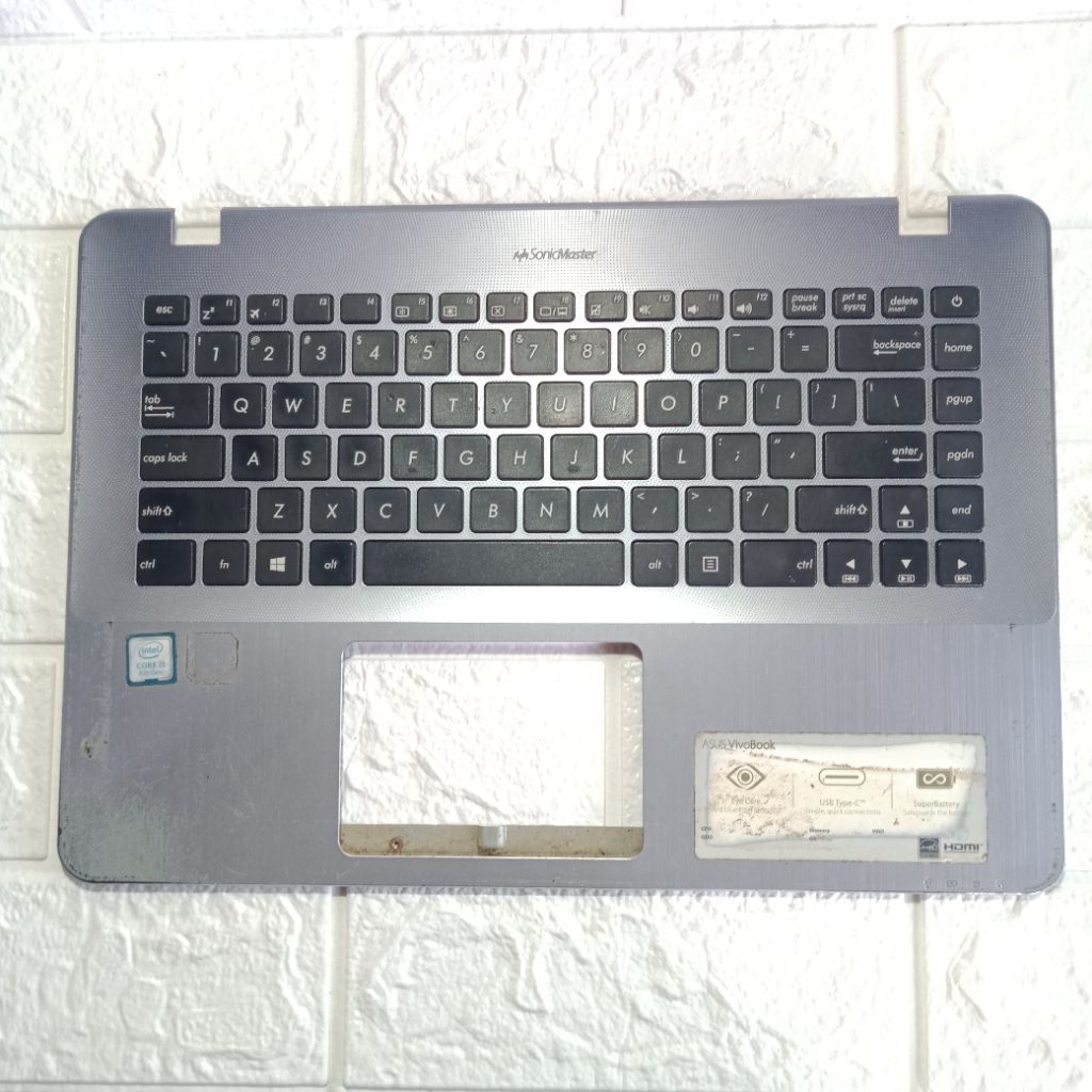 Casing body atas case frame keyboard minus asus a442u series a442 a442ur ori