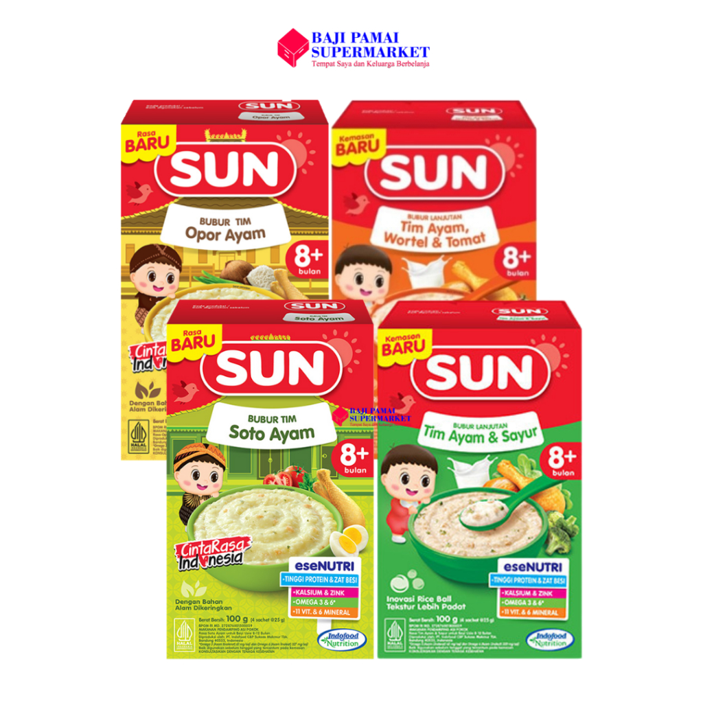 Sun Bubur Tim 8+ bulan 100gr / Bubur Instan Bayi
