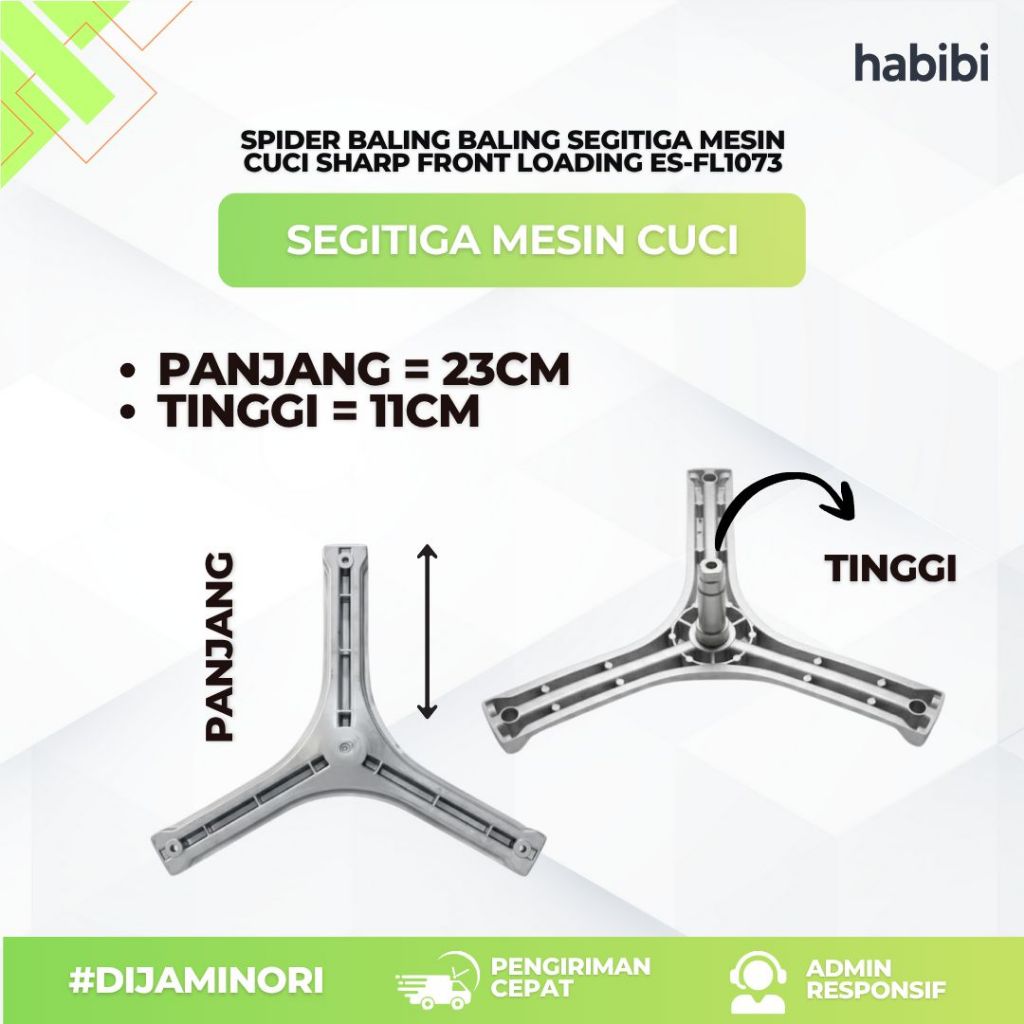 Spider segitiga mesin cuci Sharp es fl1073w esfl1073w esfl1073w 7 kg