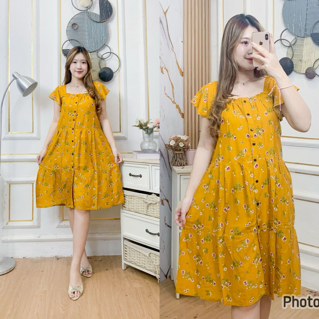 daster azela/dress azela/kancing hidup/bumil busui/bigsize/daster antipelakor/daster sexy/daster put