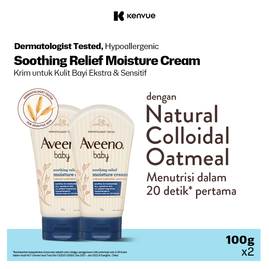 Aveeno Baby Soothing Relief Cream Twin Set - Set Lotion Pelembab