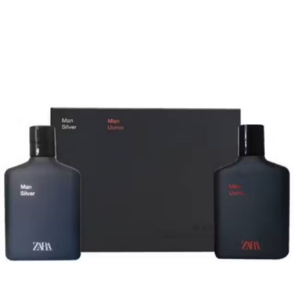 Parfum Original Zara Man Silver + Zara Man Uomo 100 ml---Parfum Pria