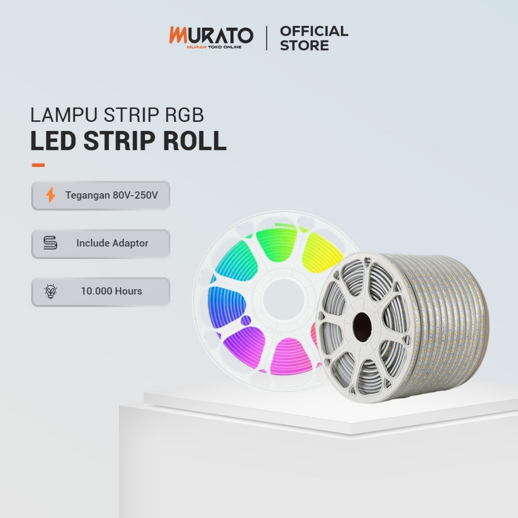 RGB Led Strip Running 5/10/20/30M Lampu Hias Jalan Warna warni anti air Lampu Dingding Outdoor